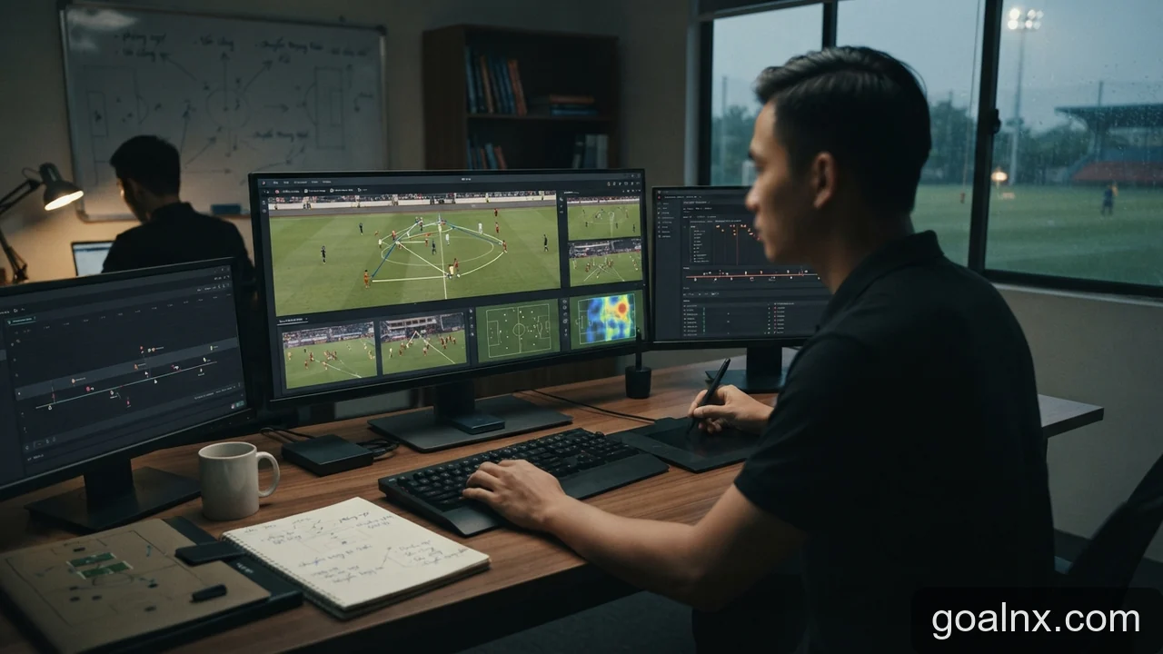 Minh họa: Quy trình phân tích băng hình video analysis trong công tác chuẩn bị trận đấu